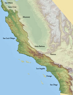 Central and Southern California coastal regions